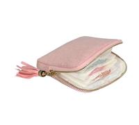 Borsetta Da Viaggio Per Gioielli - 4.33x5.31x1.18 pollici Organizer Gioielli In Velluto Con Cerniera | Porta Anelli Per Viaggi Crociera Spiaggia - Business Trip E College