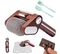 Borstenfrei drehende Grillbürste, kabellos & wiederaufladbar, borstenfrei, 304 Edelstahl Power Roller wegräbt eingebrannte Lebensmittel weg, keine Borsten, kein Vorheizen, 350 U/min (1 pièce)