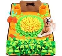 Borstom Snuffle Mat for Dogs Large and Small Breed, Non-Slip Durable Dog Feeding Mat with Squeaky Toys Interactive Treat Game Stress Relief and Mental Stimulation