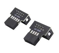 Bortivier 1 Ensemble vers Le Bas et vers Le Haut Coudé à 90 Degrés Mâle vers USB 2.0 10 Broches 9 Broches pour Adaptateur D'Extension de Carte Mère