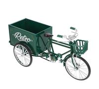 Bortivier 1 Pièce Mini Tricycle Finger Bikes Accessoires pour Étagère Décor Vert Alliage Miniature Modèle de Tricycle Vélo