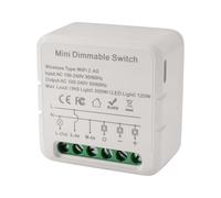 Bortivier 1 Pièce Tuya WiFi Smart Dimmers Switch Module LED Lights Dimmable Switch Prend en Charge le Contrôle Bidirectionnel Fonctionne avec pour Home
