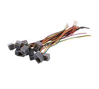 Bortivier 10 Pieces 616E 4P4C RJ9 connecteur de Telephone Adaptateur w 4 Fils 8cm