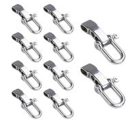 Bortivier 10 Pièces Boucle de Manille de Bracelet Paracorde, Fermoir de Manille D'Ancre d'arc Clip de Manille Réglable pour Bracelet de Survie Argent