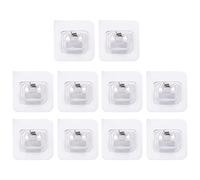 Bortivier 10 PièCes SéRies Auto-AdhéSifs Supports de Tringle à Rideau Pas de Perceuse Tringles à Rideaux Supports Pas de PerçAge sans Clou Crochets RéGlables-2