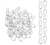 Bortivier 100 Pièces de de Nichrome à Haute Température, Anneaux de Saut en Forme de R, Aiguilles Suspendues de Nichrome pour les Amateurs, Travail Soigné.