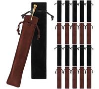 Bortivier 100 Pièces de Pochettes à Stylos en Velours, Pochettes à Crayons Simples, Pochettes à Stylos Polyvalentes 1,4 X 6,9 Pouces