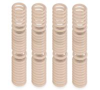 Bortivier 100 PièCes SéRies Anneaux en Bois Naturel pour L'Artisanat 55Mm Anneaux en Dentelle Anneaux en Bois pour L'Artisanat de Bricolage, Connecteurs Fabrication de