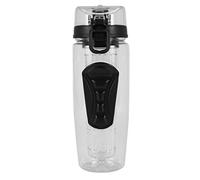 Bortivier 1000 ML / 32 oz Fruit infusant infuseur Bouteille d'eau en Plastique Sports Detox Noir