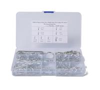 Bortivier 125 Pièces de Goupilles Fendues à Ressort de M1 M1.2 M1.5 M1.8 M2 M2.5 M2.8 M3.5 pour Voiture, Pince Fendue Robuste pour Attelage de Tracteur