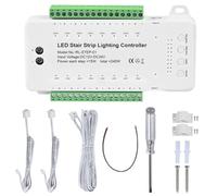 Bortivier 16 Canaux LED Escalier Lumière Escalier Contrôleur 2 PIR pour Intérieur Flexible LED COB Bande Lumineuse Sans Télécommande