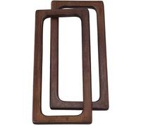 Bortivier 2 PièCes 20Cm Rectangle en Bois PoignéE Bricolage Supports de Couture Cadres de Sac à Main PoignéEs pour la Fabrication D'Accessoires de Sac à Main