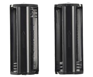 Bortivier 2Pcs Noir Support de Batterie pour 3 x 1.5V Piles AAA Torche