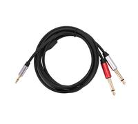 Bortivier 3,5 Mm à Double 6,5 Mm Adaptateur Jack Câble Audio 3,5 à 6,5 AUX Cordon 3,5 Jack Splitter pour Guitare Mixer Amplifier Bass