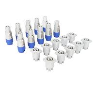 Bortivier 3 Broches AC Power Con Connecteurs Mâles et Femelles, Prise D'EntréE de Signal pour L'Alimentation de la LumièRe de ScèNe de Faisceau (Sortie)