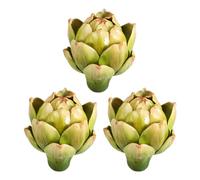 Bortivier 3 PièCes SéRies Vert Artichaut Artificiel en Plastique Fausse Fleur Faux Artichaut pour la DéCoration de Table de FêTe de Mariage à