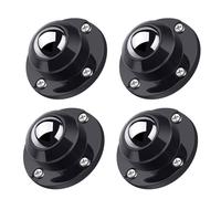 Bortivier 4 Pièces de Roulettes Autoadhésives de 1 Pouce pour Meubles, Roulettes Pivotantes à Profil Bas, Noir, pour Petits Bacs de Rangement D'Appareils