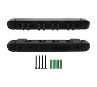 Bortivier 4 Trous Mural en Bois Dur Porte-Queue de Billard Porte-Queue de Billard 6 Clips Support de Support de Billard Accessoires