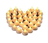 Bortivier 48 Bougies à Eau sans Flamme, Bougies Électroniques à Eau Flottante, Bougies de Dîner de Piscine de Fête de Mariage (Lumière Jaune) de Haute Qualité