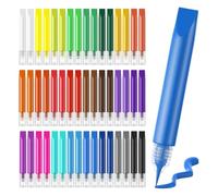 Bortivier 48 Pièces Stylos de Peinture pour Enfants Stylos de Peinture D'Art de Vitrail Ensembles D'Artisanat de Peinture pour Enfants