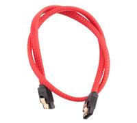 Bortivier 50cm 3.0 III Sata3 7Broches Câble de Données Câbles Ssd 6Gb / S Câble de Données pour Disque Dur avec Gaine en Nylon avec Disque Dur Et Version Gainée de Nylon (Rouge)