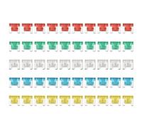 Bortivier 50Pc Slim Low Profile Mini Blade Fuse ATT Car Truck RV 10/15/20/25 / 30AMP Set