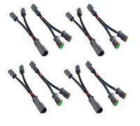 Bortivier 8 Pièces Y Type Câbles Deutsch DT DTP Adaptateur de Prise à 2 Broches pour LED Pod Work Light Retrofit Connecteurs Faisceau de Câbles