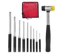Bortivier 9 Pièces en Acier à Tête Ronde Broches Ensemble de Poinçons Ajusteur Poinçon Chasse Dissolvant Broches Outils de Poinçon Accessoires Enlever Réparation Ciseau Outil