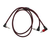 Bortivier 90 Degré 3.5Mm Mâle à 2 Mâle Câble Angle Droit StéRéO AUX Y DéCompositeur Cordon Microphone Prise Jack pour Ordinateur Portable 1 M