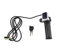 Bortivier AccéLéRateur de Torsion de VéLo pour AccéLéRateur de VéLo éLectrique 36 V PoignéE de Gaz AccéLéRateur LCD Affichage Clé de Verrouillage
