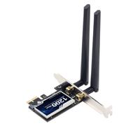 Bortivier Adaptateur Double Bande PCI-E sans avec Bluetooth 4.0, Carte WiFi pour Ordinateur de Bureau, Prenant en Charge Win7/8/10/11, avec Une Vitesse de 1200 Mbps.