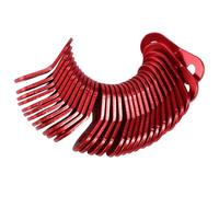 Bortivier Ajusteur de Corde de Corde en Alliage D'Aluminium de 30 PièCes, Tendeurs de Corde RéGleurs de Corde RéGlage de Corde pour Camping en Plein Air Accessoires RandonnéE, Rouge