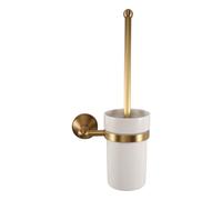 Bortivier Brosse de Toilette en Laiton Antique Ensemble de Porte-Brosse avec Un Tasse en ceramique