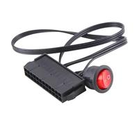 Bortivier Câble de 50 Cm D'éTain en Cuivre 24 Broches ATX PSU PC Alimentation DéMarreur Testeur de DéMarrage Cavalier avec Interrupteur Marche/ArrêT