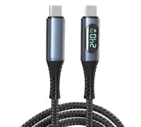 Bortivier Câble USB C avec Écran LED Prend en Charge la Vidéo 8K Câble de Chargement USB C 40 Gbit/S 240 W