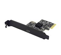 Bortivier Carte D'Extension PCI-Express X2 vers Type-E + Type-C USB3.2 GEN2 10 Gbit/S Puce ASM3142 Adaptateur PCI-E vers USB-C pour Ordinateur de Bureau