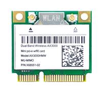 Bortivier Carte Réseau Carte WiFi AX200 AX3000HMW Mini PCI-E WiFi 6 Adaptateur sans 2.4G/5G Bluetooth 5.1 802.11AX pour Win10