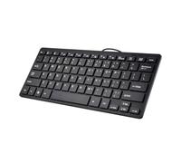 Bortivier Clavier Filaire Compact USB - Clavier Ultra Fin pour PC Mini Clavier de Noir