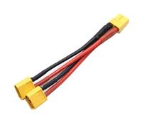 Bortivier Connecteur de Batterie Parallèle 1 Câble à 2 Mâles Double Extension Répartiteur en Y 14 AWG de Silicone pour Batterie RC Facile à Utiliser