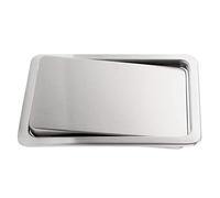 Bortivier Couvercle de Poubelle en Acier Inoxydable Couvercle de Poubelle Couvercle de Poubelle Intégré à Rabat D'Équilibre Intégré pour Comptoir de Cuisine A