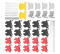 Bortivier Ensemble de Borniers sur Rail DIN les Blocs Terminal + Terre + Rail en Aluminium + Supports D'ExtréMité + Couvertures + Ensembles de Cavaliers