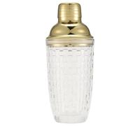 Bortivier Ensemble Shaker à Cocktail en Verre de 13 Oz - Shaker en Verre pour Cocktails, Shakers à et Shakers à Cocktail en Or et Facile à Installer