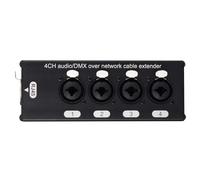 Bortivier Extension de Câble Audio/ 4 Canaux sur Réseau, Extension de Signal Réseau Audio XLR 3 Broches et DMX512