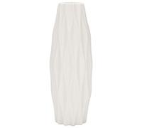 Bortivier Fleur Vase Décoration Vase en Plastique à Blanc Imitation Céramique Panier de Fleurs Vases de Décoration Nordique (Blanc)