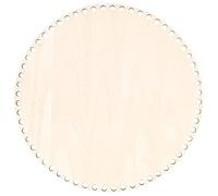 Bortivier Fond de Panier en Bois Naturel de 30 Cm avec Trou, Base en Bois Vierge de Cercle pour Le Bricolage à Tricoter Sac au Crochet Artisanat de Shaper