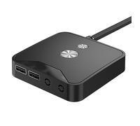 Bortivier Interrupteur d'alimentation pour Ordinateur de Bureau, Alimentation Externe pour Hôte PC, Interrupteur à Bouton-Poussoir Marche/Arrêt, Deux Ports USB, Facile à Utiliser