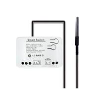Bortivier Interrupteur Intelligent Zigbee Tuya avec Capteur de Température Relais Zigbee à Contact Sec Passif Fonctionne avec Home Assistant AC 85-250V