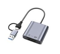 Bortivier Lecteur CFexpress Type-A CFE/SD2.0 Adaptateur de Carte Mémoire Double Emplacement USB 3.2 Gen 2 10 Gbit/S pour Cartes SD Type-A