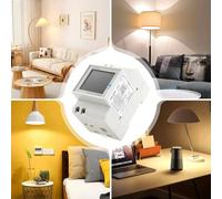 Bortivier Moniteur Ca Rail Din 6IN1 40-300V 100A Tension Courant Facteur de Puissance KWH Actif Compteur de FréQuence D'éNergie éLectrique VOLT AMP