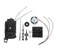 Bortivier Mouvement D'Horloge à Pendule à Quartz avec Aiguilles Noires, avec Haut-Parleur de BoîTe à Musique, à Piles, MéCanisme de MéLodie pour Horloge de Bricolage